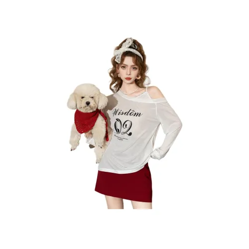 FAWENXIANGZI Белый Женские T-рубашки