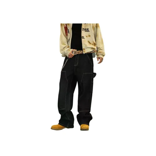 SOUTHTEENAGER Темно-синий синий мужской джинсы