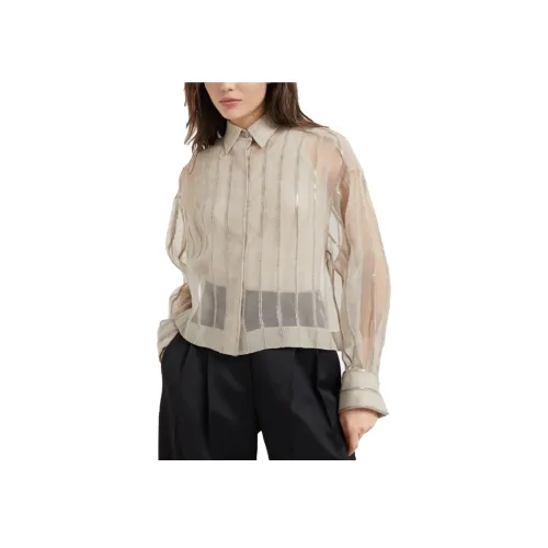 BRUNELLO CUCINELLI Рубашка Женская Бежевая