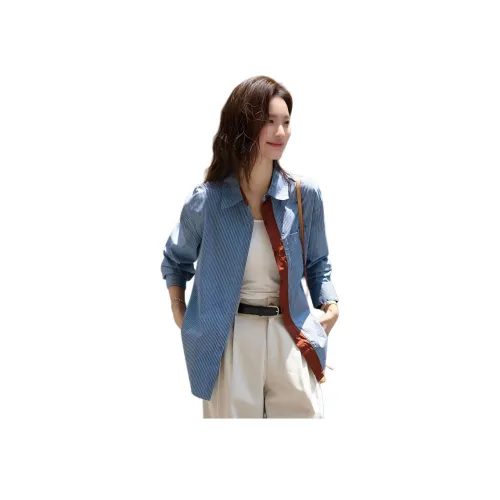 Dme Blue Women's Shirts Dme Синий Женские Рубашки