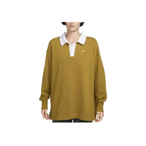 NIKE Земляной желтый Женские Поло