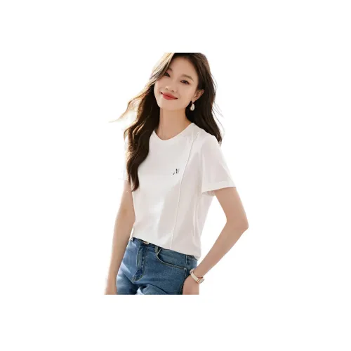 Mo Han Yi Mei T Рубашка Женская Натуральный Белый