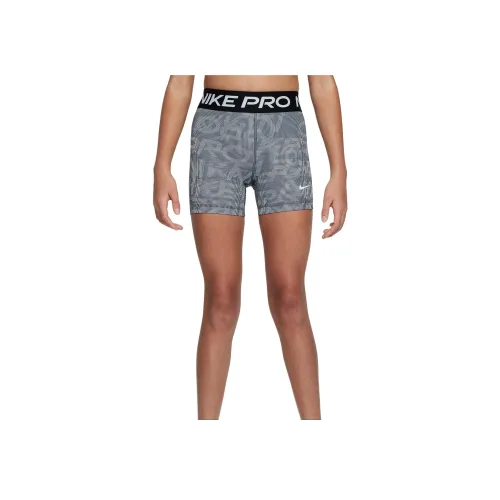 nike Dri FitPro Шорты Подростки Дымчатый Серый Черный Белый