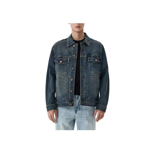 ZENGZHI Denim Jacket Straight Fit Unisex ZENGZHI Деним Куртка Прямой крой Унисекс