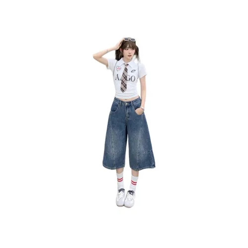 TUCANO Винтажные синие женские джинсовые шорты