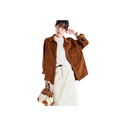 ZIMO Темно-оранжевые женские рубашки