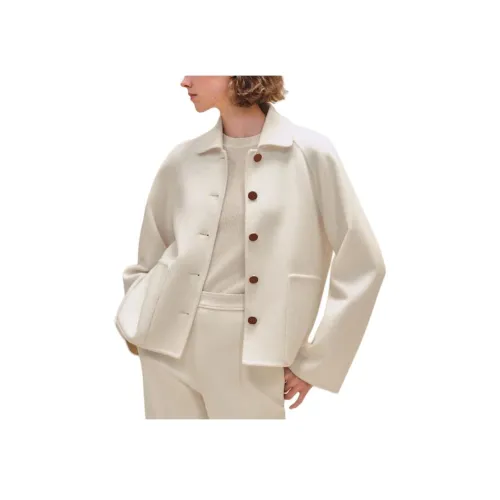 HERMES Куртки и Пальто Женские Экрю