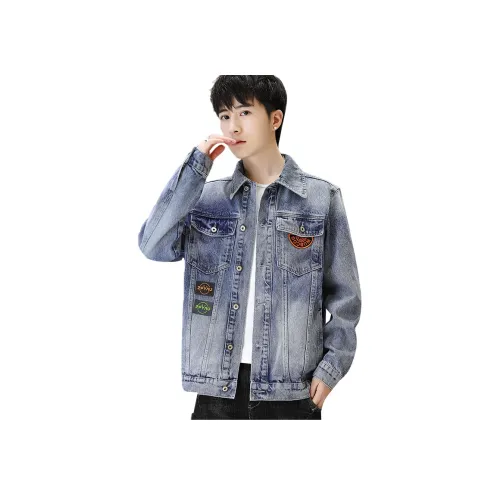 TAIZILONG Синий Мужской Джинсовые Куртки