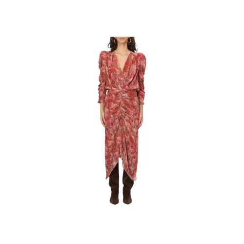 ISABEL MARANT Розовый Женские Длинные Платья с Рукавами