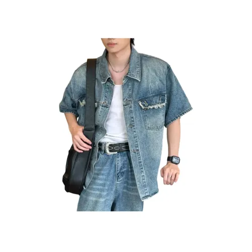 GANGZAI Короткий рукав рубашка унисекс