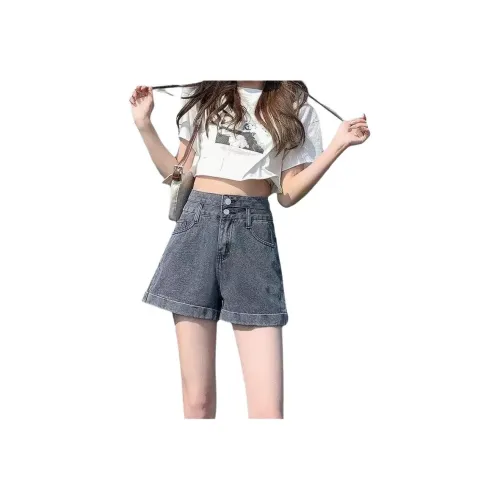 ZOTRANS Серые Унисекс Джинсовые Шорты