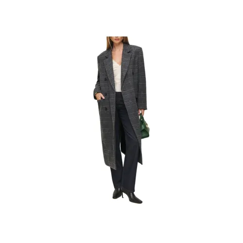 REFORMATION LUCAS Пальто Женское Угольно-Серый Клетка