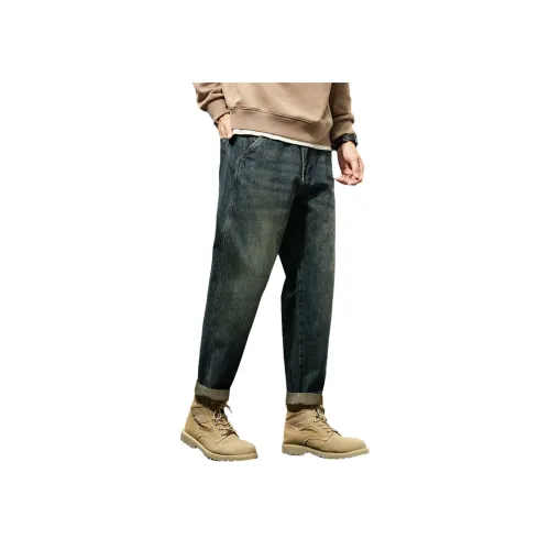 Tonlion Джинсы Мужские Темно-Джинсовый Синий