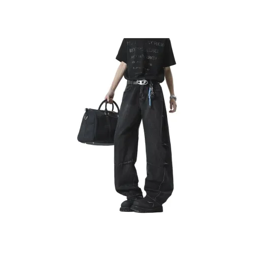 KUKESEN Черные Унисекс Джинсы