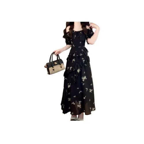 EIDOLON GRAIN Короткий рукав Платье Женское