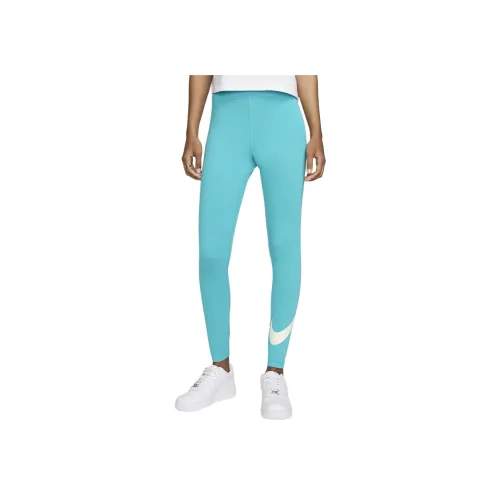 nike Sportswear Classics Женские Высокие Леггинсы с Графическим принтом Спортивные брюки Женские Синие