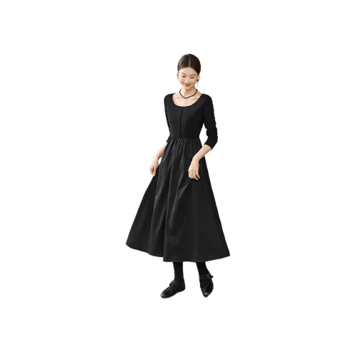 Mo Han Yi Mei Длинное платье с длинными рукавами женское