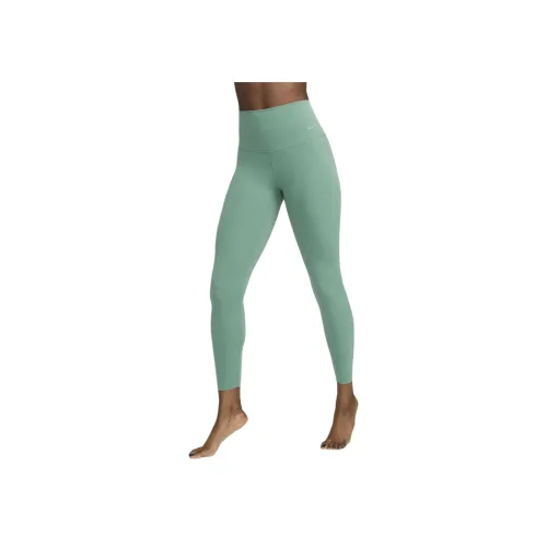 Nike Женские Мягкие Поддерживающие Высокие 7 8 Леггинсы Спортивные Штаны Женские Зеленые