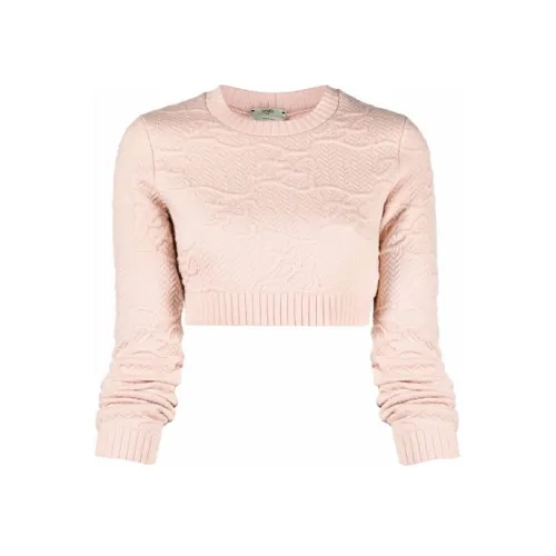 FENDI FW21 Slim Fit Свитер Женский Розовый