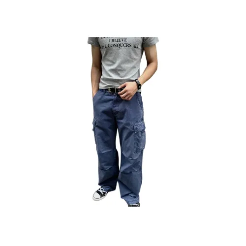 MORii Blue Unisex Cargo Pants MORii Синий Унисекс Карго Брюки