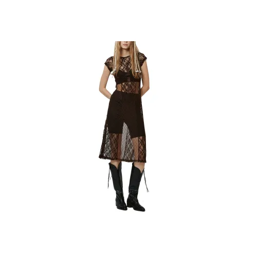 Crank Короткий рукав Платье Женское