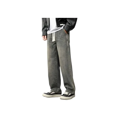 TFU Грязно-серый винтаж унисекс джинсы