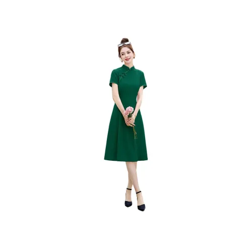 Fele.d Короткий рукав Платье Женское