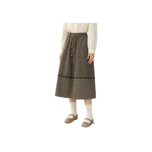 ZIHAN Повседневный Длинный Юбка Женские