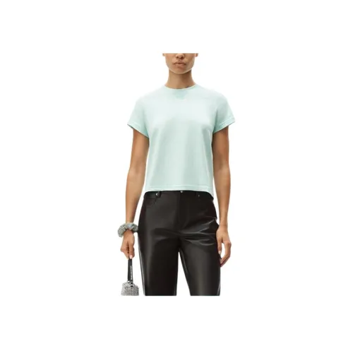 Alexander Wang FW24 Стандартная T-рубашка Женская Циановая