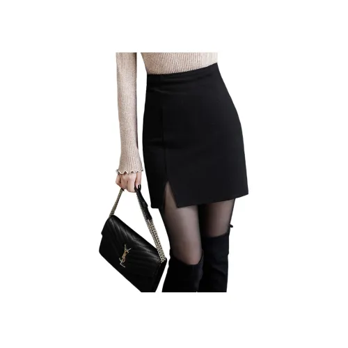 Cypress House Повседневные короткие юбки Женские Черный