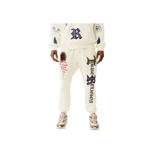 True Religion Зимние Белые Мужские Вязаные Спортивные Штаны