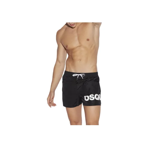 DSQUARED 2 Черные Мужские Пляжные Шорты