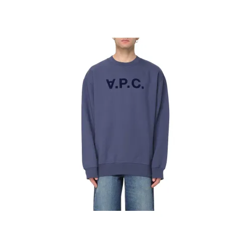 A.P.C. Joint Paragraph Синий Мужской Свитшот