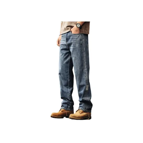 GELANLU Синие Унисекс Джинсы