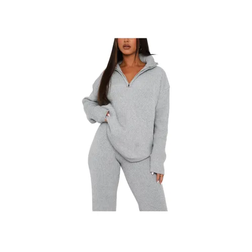 WHITE FOX Let's Get COSY KNIT Свитер GREY Marle Свитер Женские