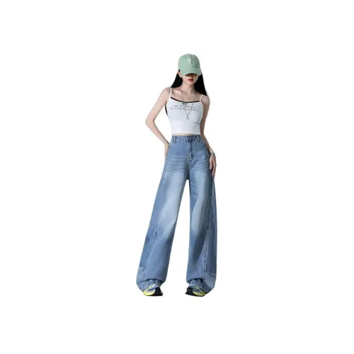 HAPG Blue Women's Jeans HAPG Синий Женские Джинсы