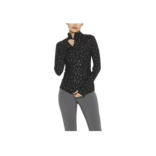 lululemon Yuuki Толстовка Женская Черная с Белыми Точками