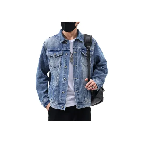 ZENGZHI Denim Jacket Straight Fit Unisex ZENGZHI Деним Куртка Прямой крой Унисекс