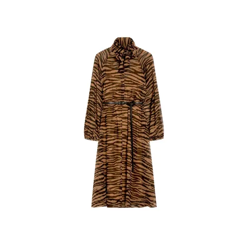 MaxMara Studio Длинное платье с длинными рукавами женское черное