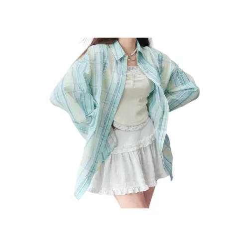 OMOIDAS Мятно-зеленые Женские Рубашки