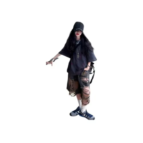 Genius Pooh Черная короткая рубашка с рукавами + джинсовые брюки для детей, повседневная спортивная одежда