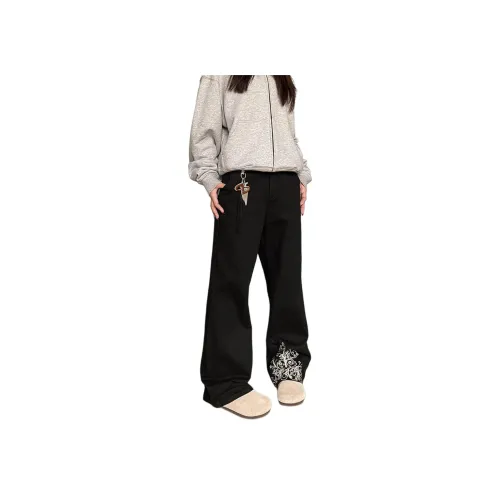 PISYPOX Черные Унисекс Джинсы