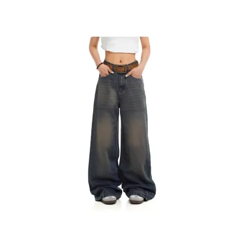 TH FABRICATE Джинсы Женские Washed Vintage Blue