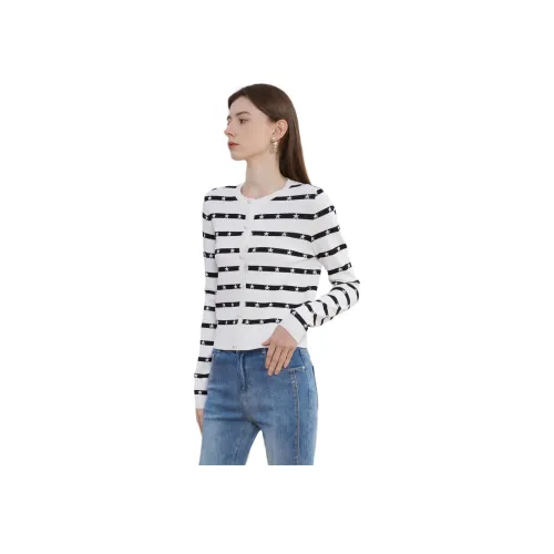Caroline Трикотаж Женский Черный Белый Полосы