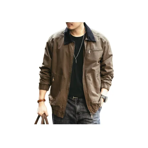 GELANLU Куртки Пальто Унисекс Кофе