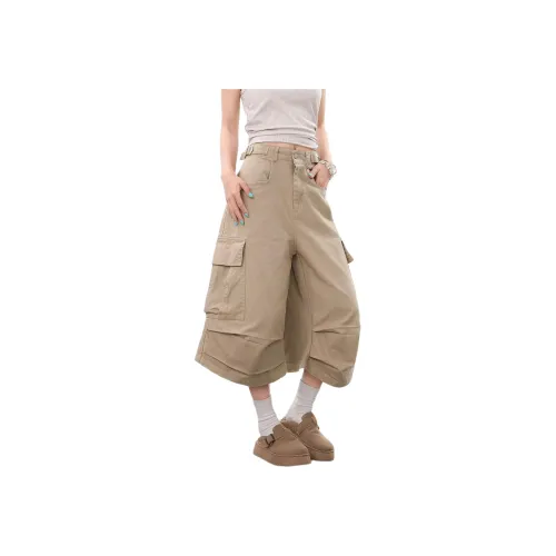 MUCCHIC Khaki Женские Повседневные Шорты