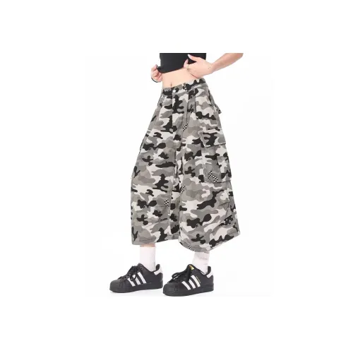 YEARNED Камуфляж Унисекс Шорты Карго