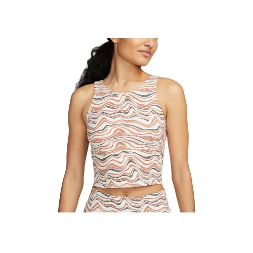 Nike Темный алый коричневый женский спортивный топ без рукавов