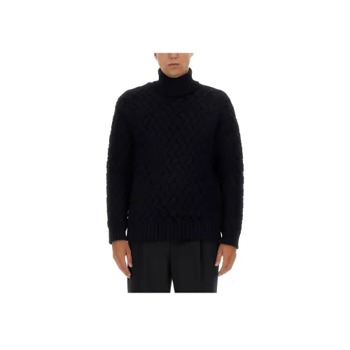 DRIES VAN NOTEN Синий Мужской Свитера