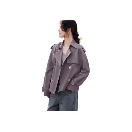 XWI Фиолетовый Женский Тренч